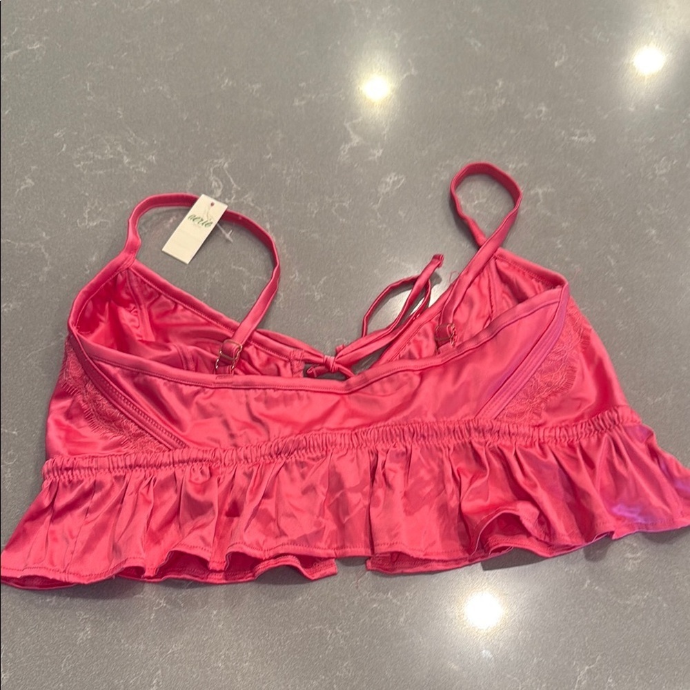 Aerie Pink Ruffle Bra Intimates - Picture 4 of 5